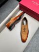 Ferragamo Man Brown Calfskin Business Leather Shoes 042898 (3)_th.jpg